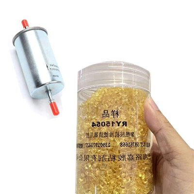 Aplicación de adhesivo en filtro de automóvil