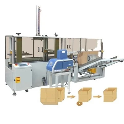 Sellador de cajas con pegamento termofusible